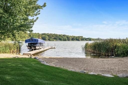Enjoy year-round activities on the lakeâfrom boating and kayaking in the summer to ice skating, cross-country skiing, snowshoeing, and snowmobiling during the snowy months! The dock, pontoon and brand-new boat lift are negotiable.