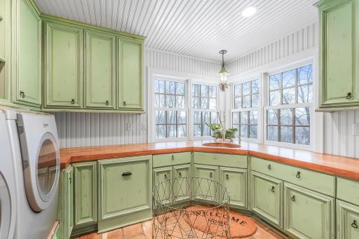 1 of 2 laundry rooms in the home, this one on the main floor and with stunning views!