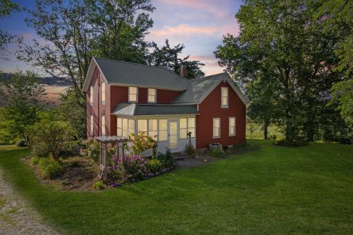 Front entrance of the charming 1900 built farmhouse.