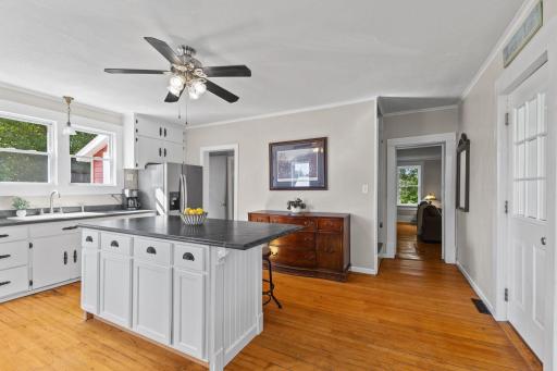 Ample room for everyone to gather in the kitchen
