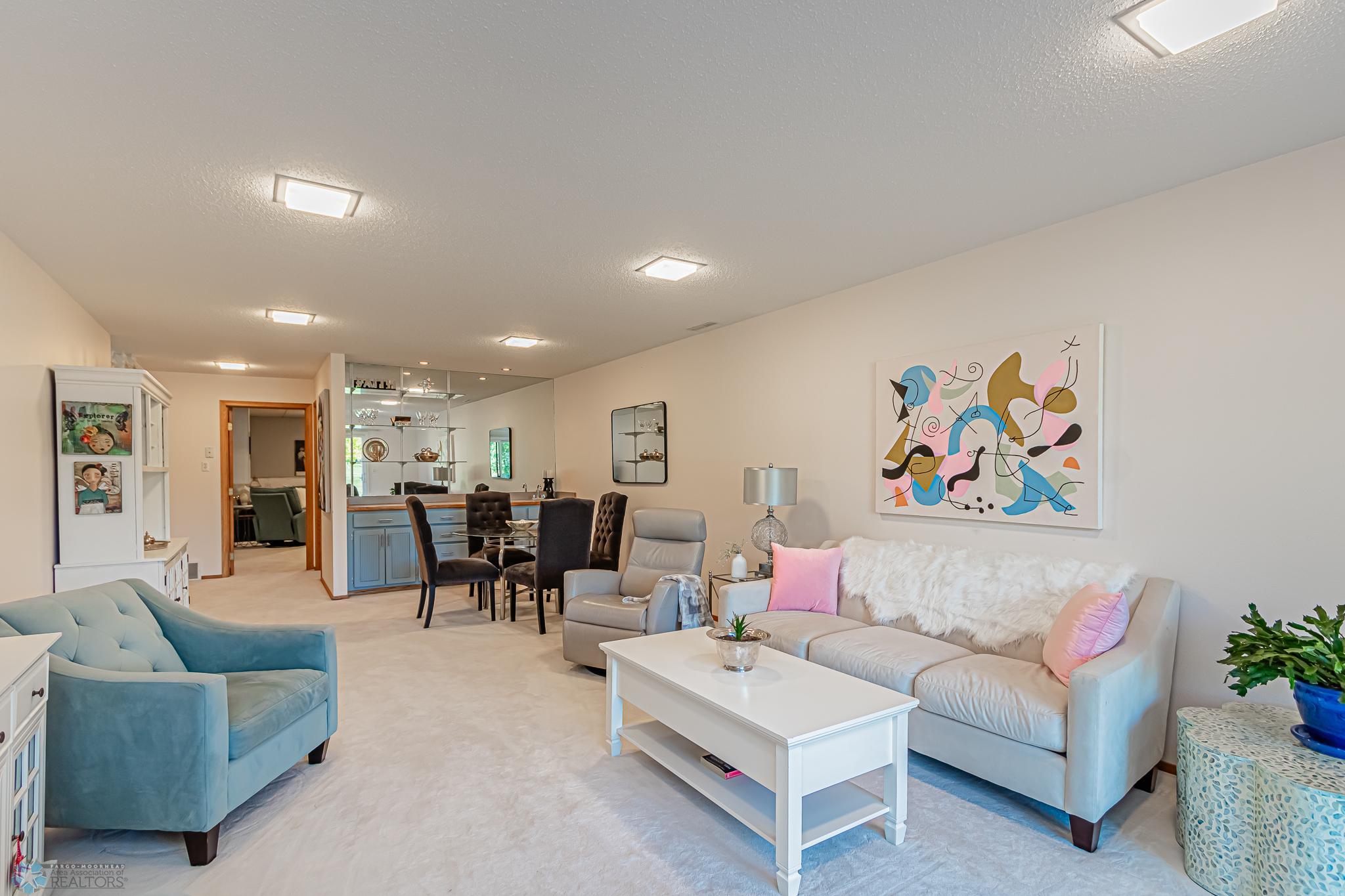 Walk out level Family room with Bar