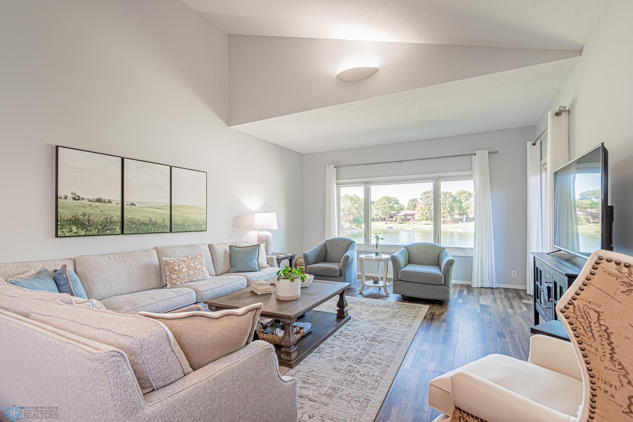 Beautiful view of Bluemont Lake from Living room
