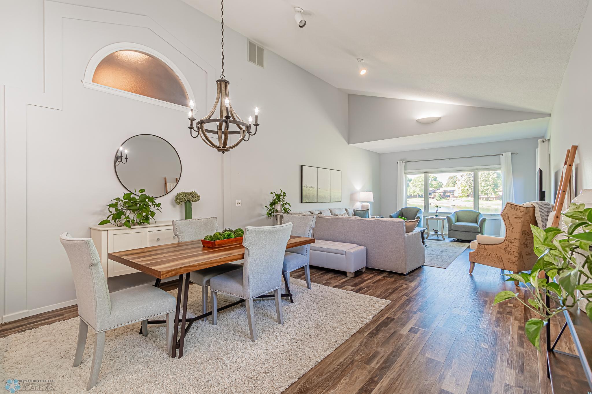 Vaulted Ceilings in Dining room and Living room