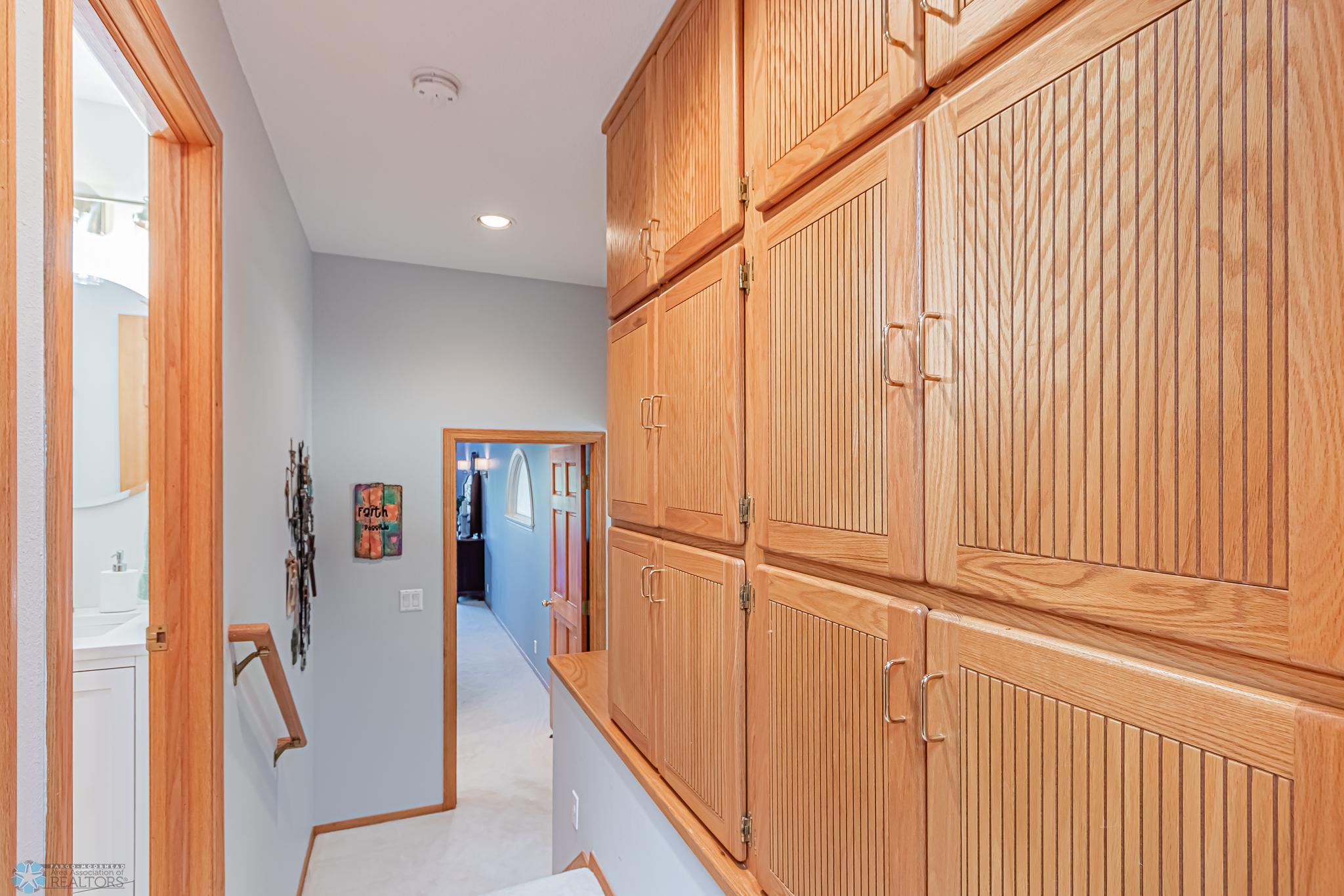 Lots of storage in upper level hallway