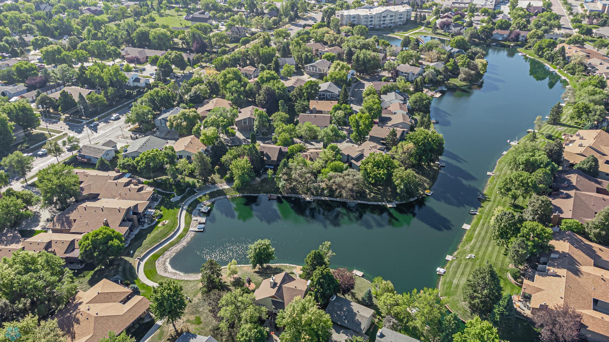 Arial view of Bluemont lake