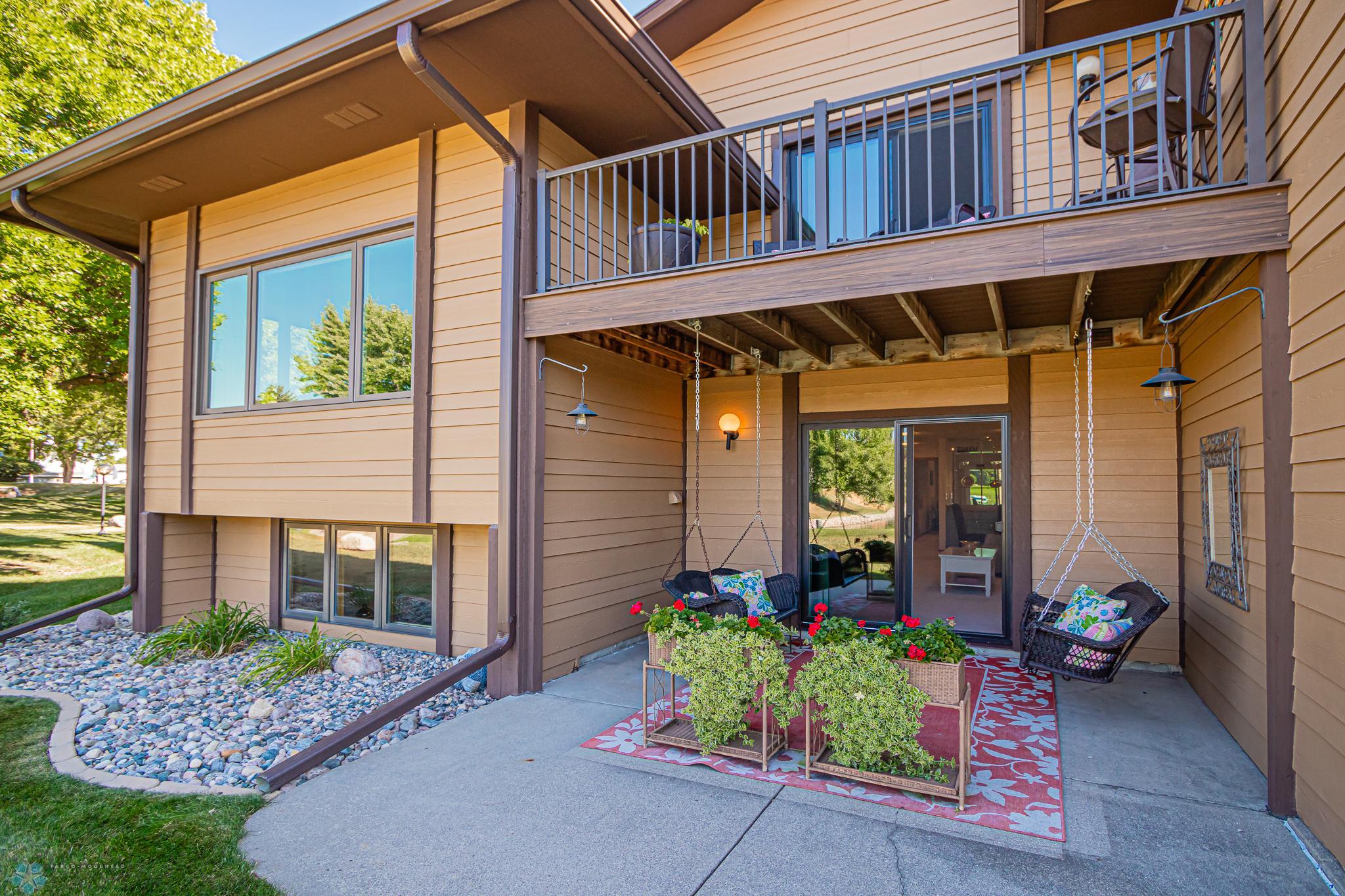 Walk out level patio