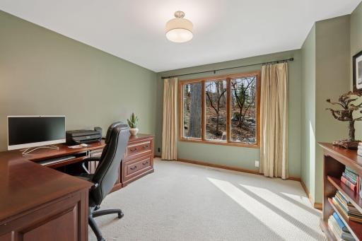 Work from home in comfort in your bright and quiet office space with a view.