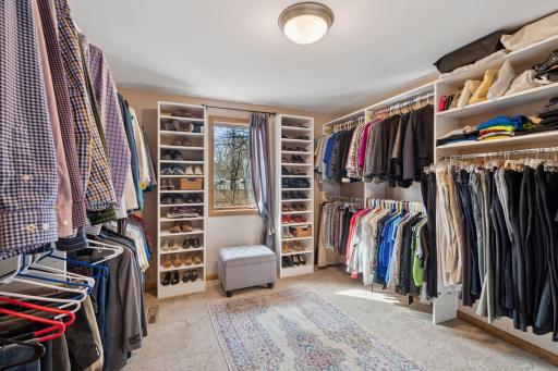 Relax and recharge in your primary bedroom with a custom walk-in closet with bonus window.