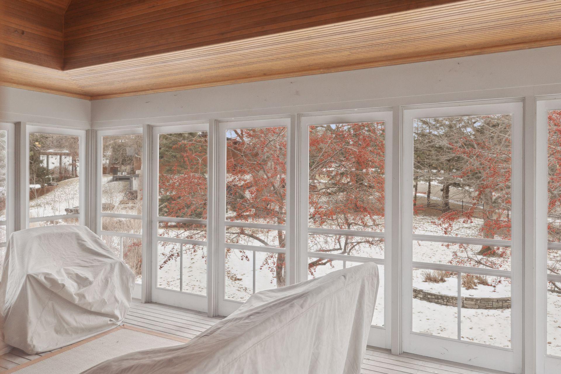 Screen porch off the primary bedroom and office.