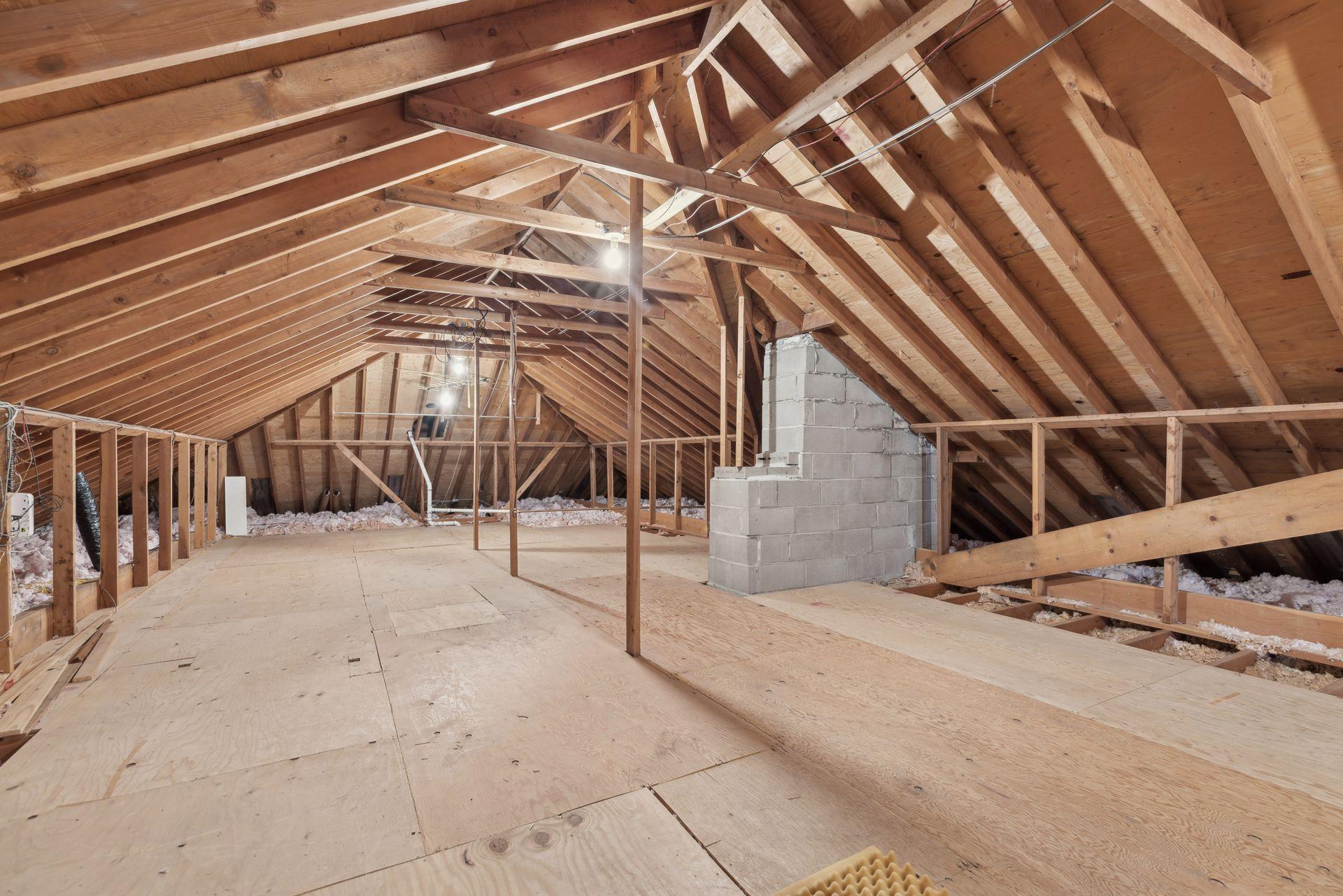 Unfinished 46x20 space on upper level for future expansion.