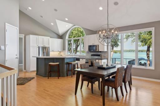Informal dining area plus seating at the center island