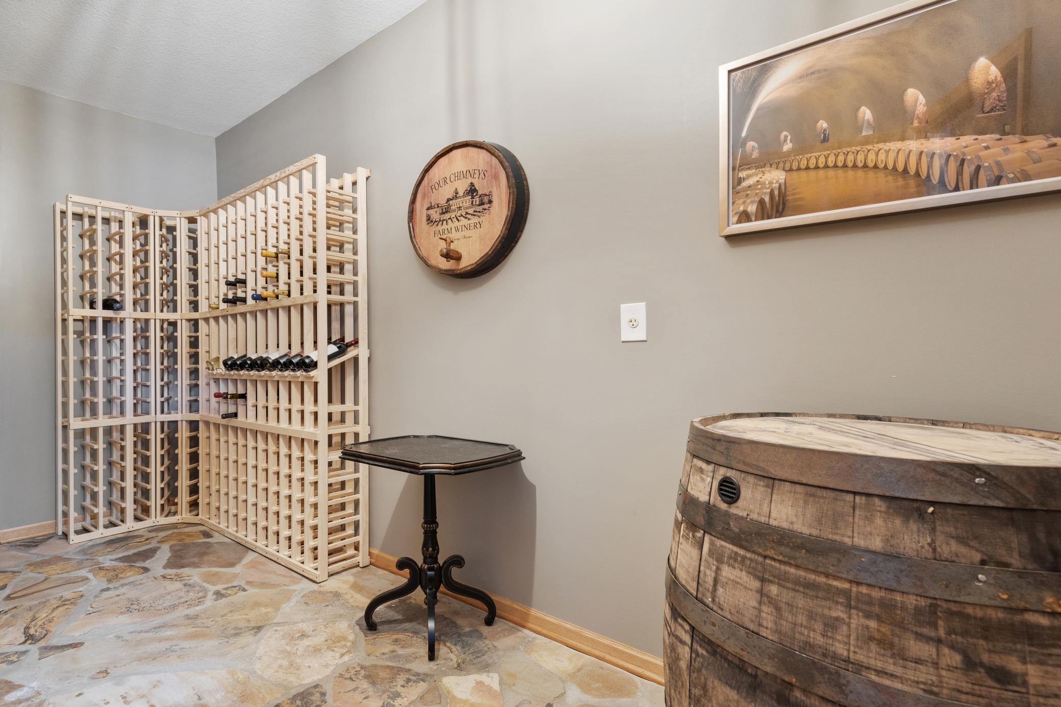 Wine Cellar in Lower Level