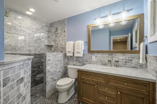 3/4 Private Bathroom for Main Level Bedroom #3 includes In-Floor Heating
