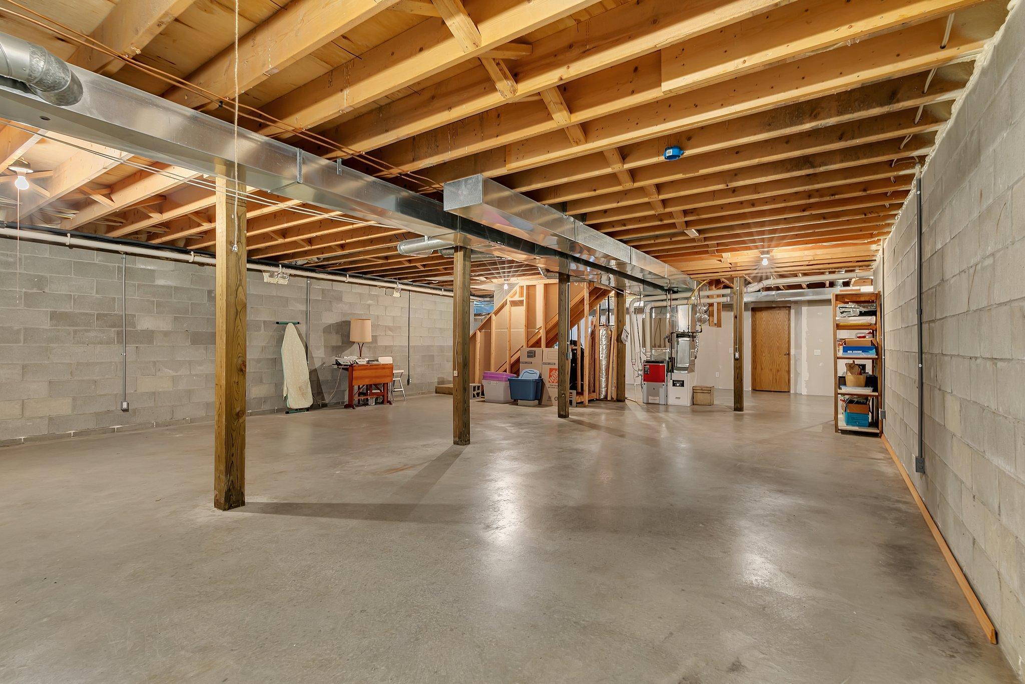Huge basement for future expansion.