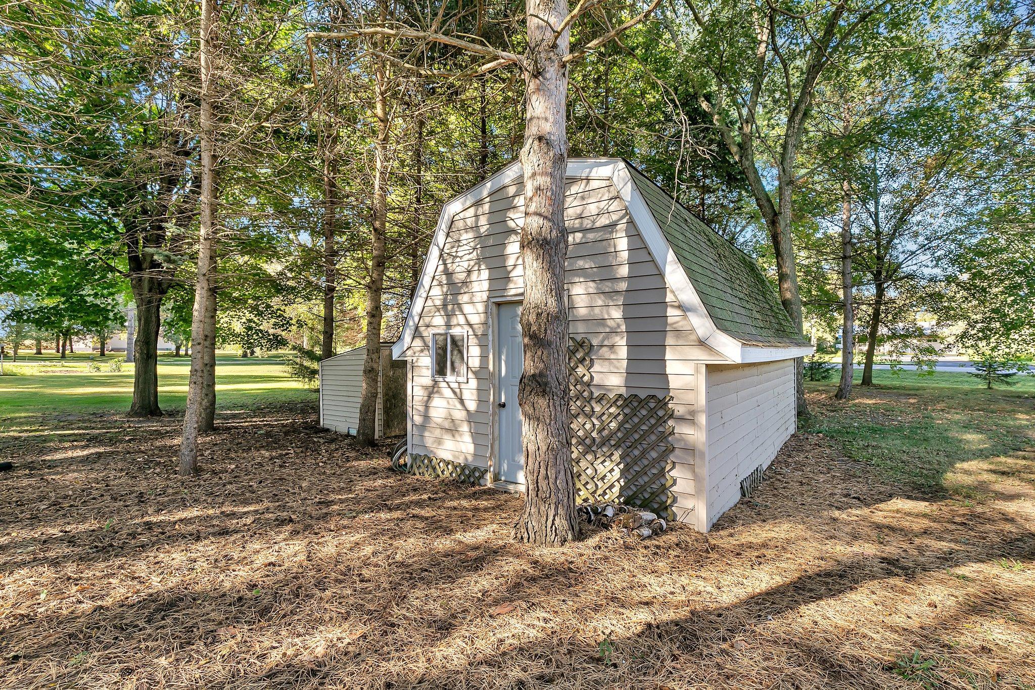 Storage shed.