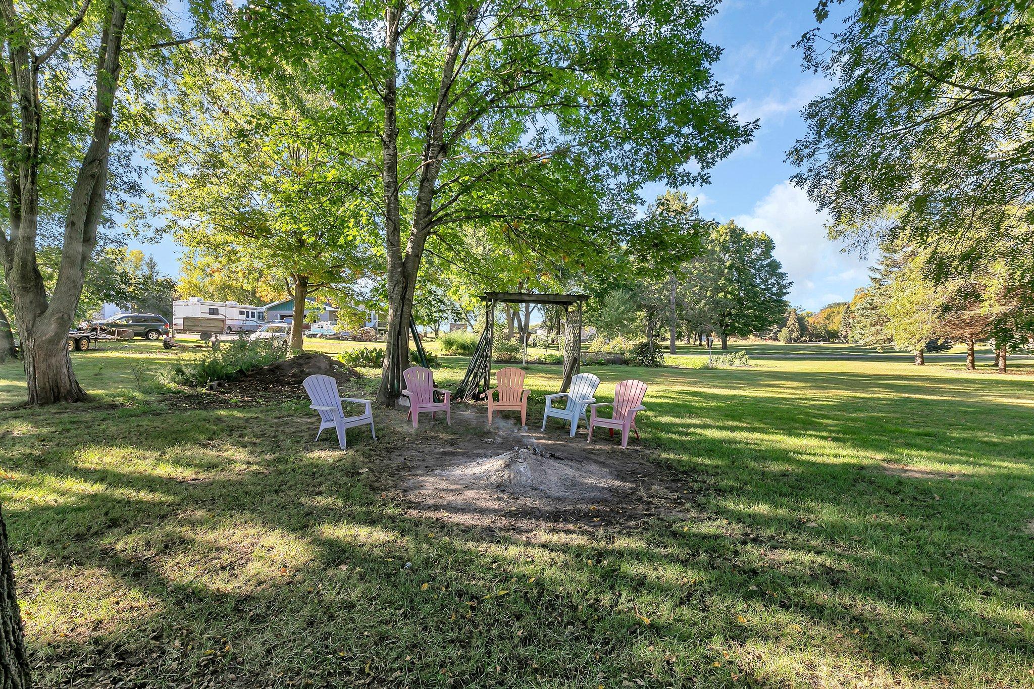 Fire Pit area in back yard.