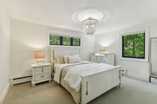 Enjoy an abundance of natural light through the unique architectural charming windows and elegant light fixtures.