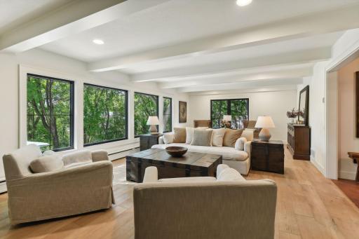 New windows with elegant trim that increase natural light and energy efficiency
