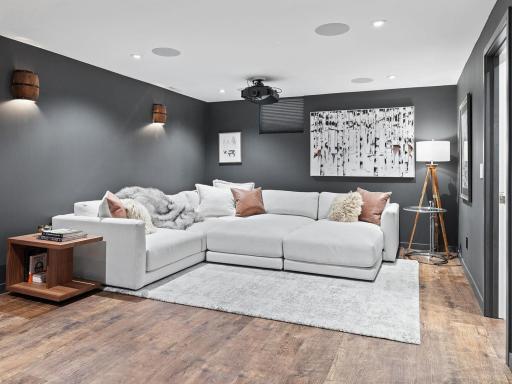 Ambient lighting and stylish design invites relaxation and gatherings alike.