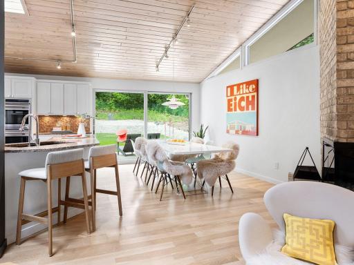 The informal dining space flows into the kitchen and family room - perfect for modern living.