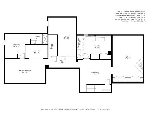 Floorplan - lower level - 5401 Northwood Ridge