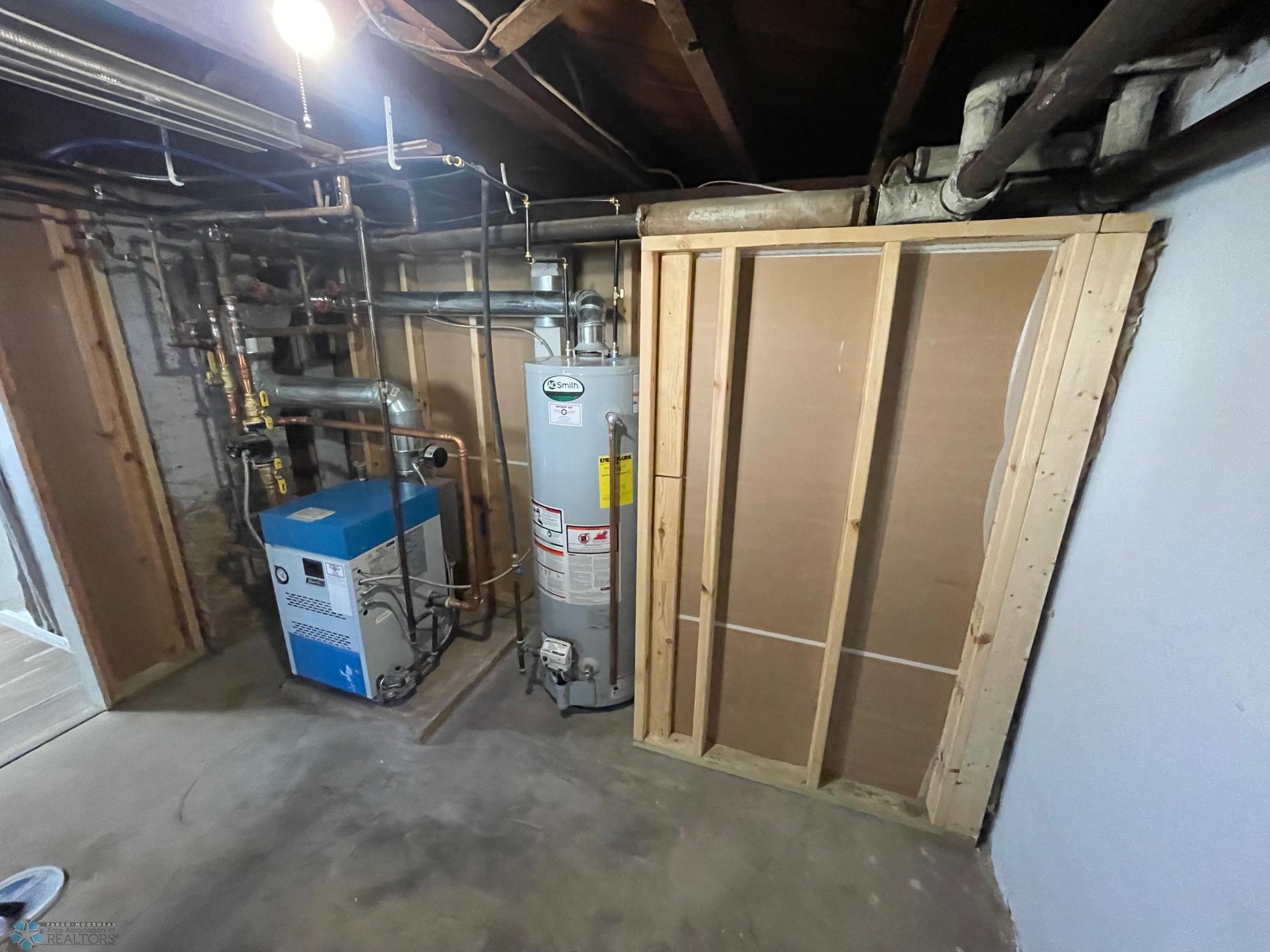 Utility Room: Boiler and hot water heater