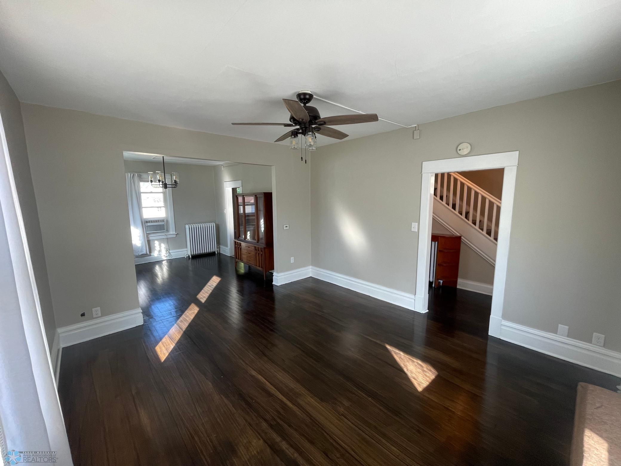 Main floor: living room and dining room