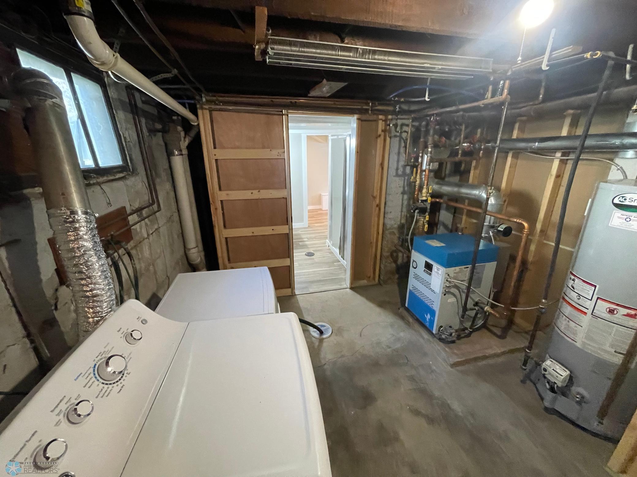 Utility Room: washer, dryer, boiler, hot water heater