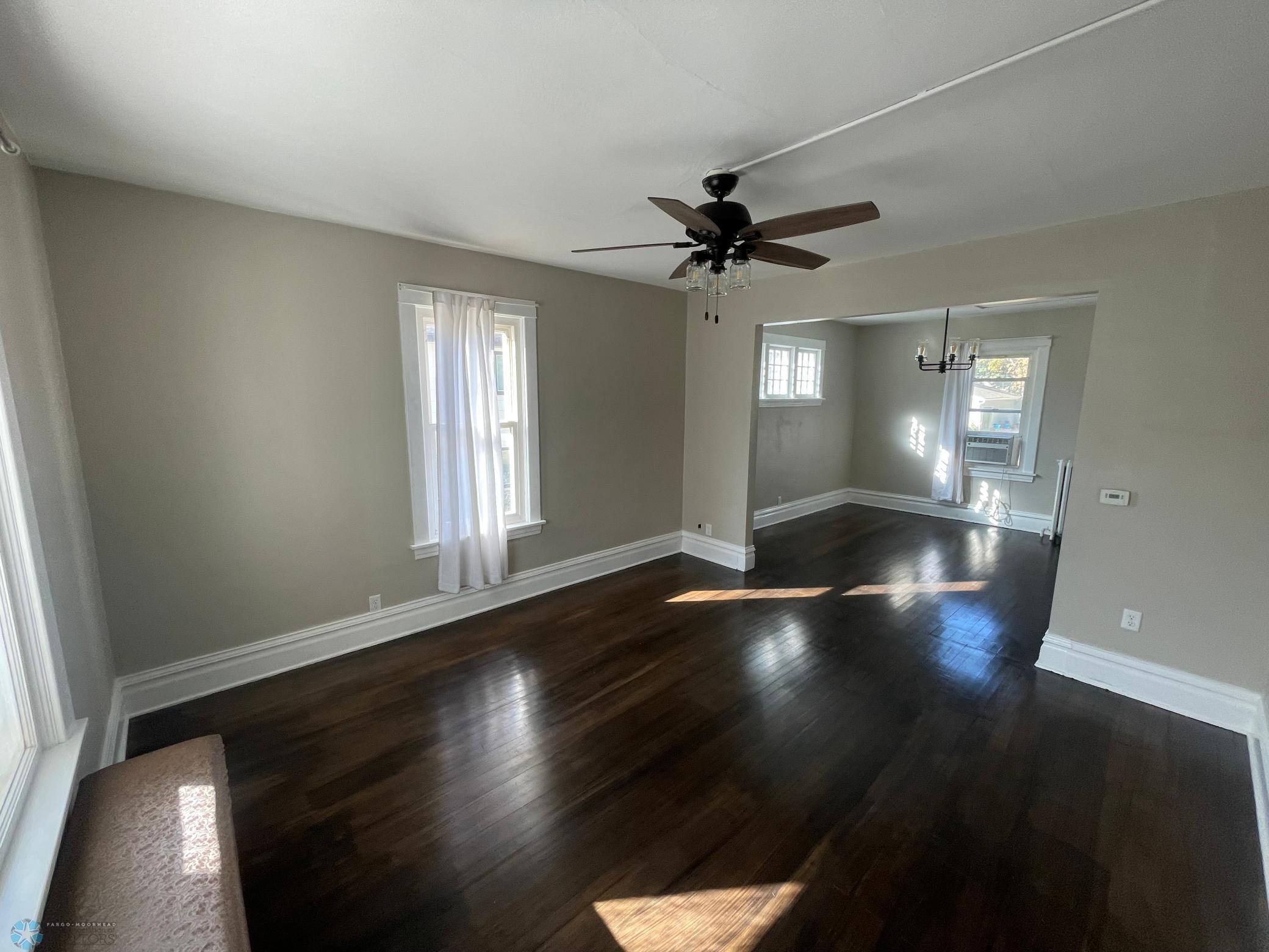Main floor: living room and dining room