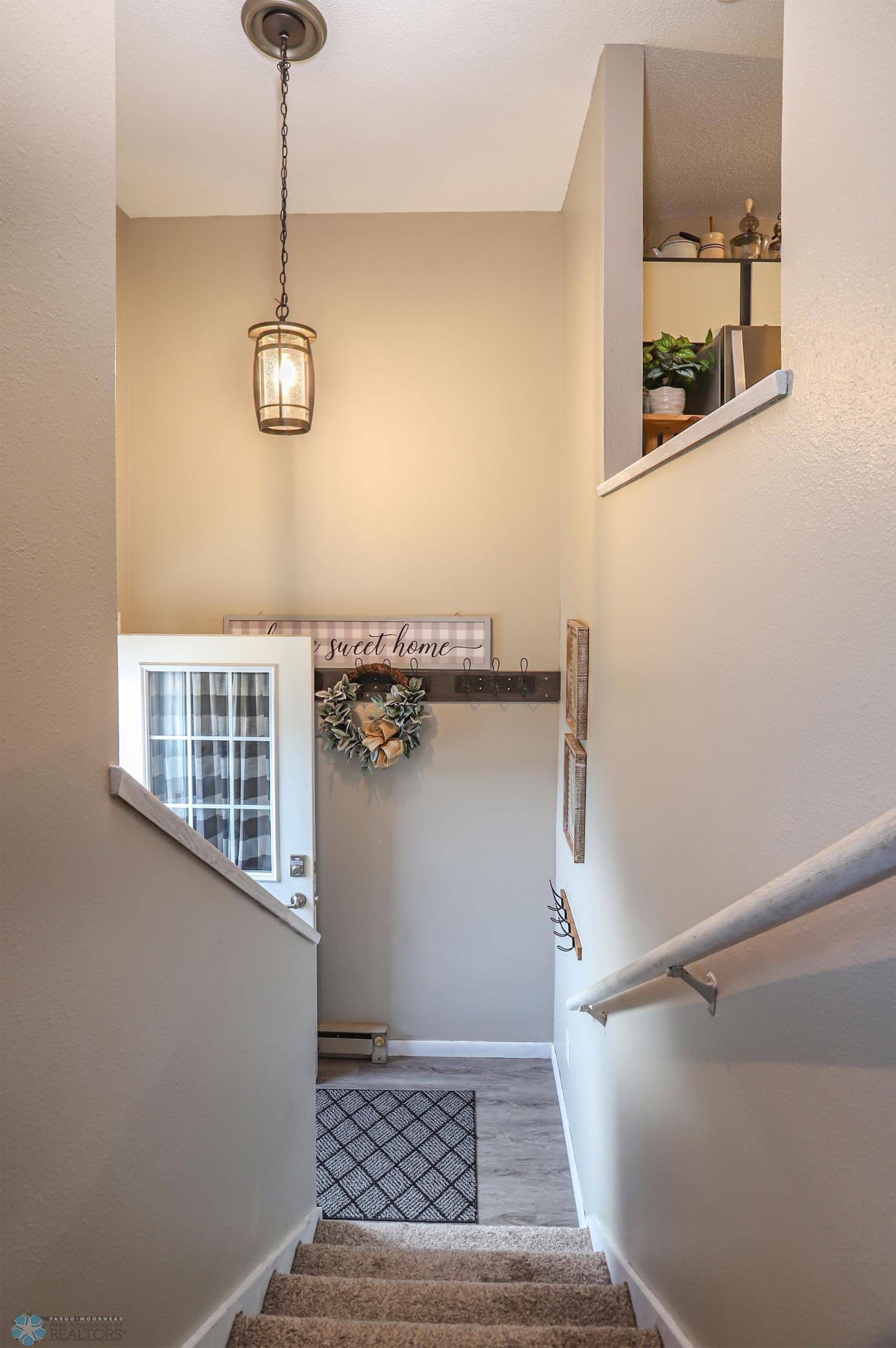 Upper level into foyer