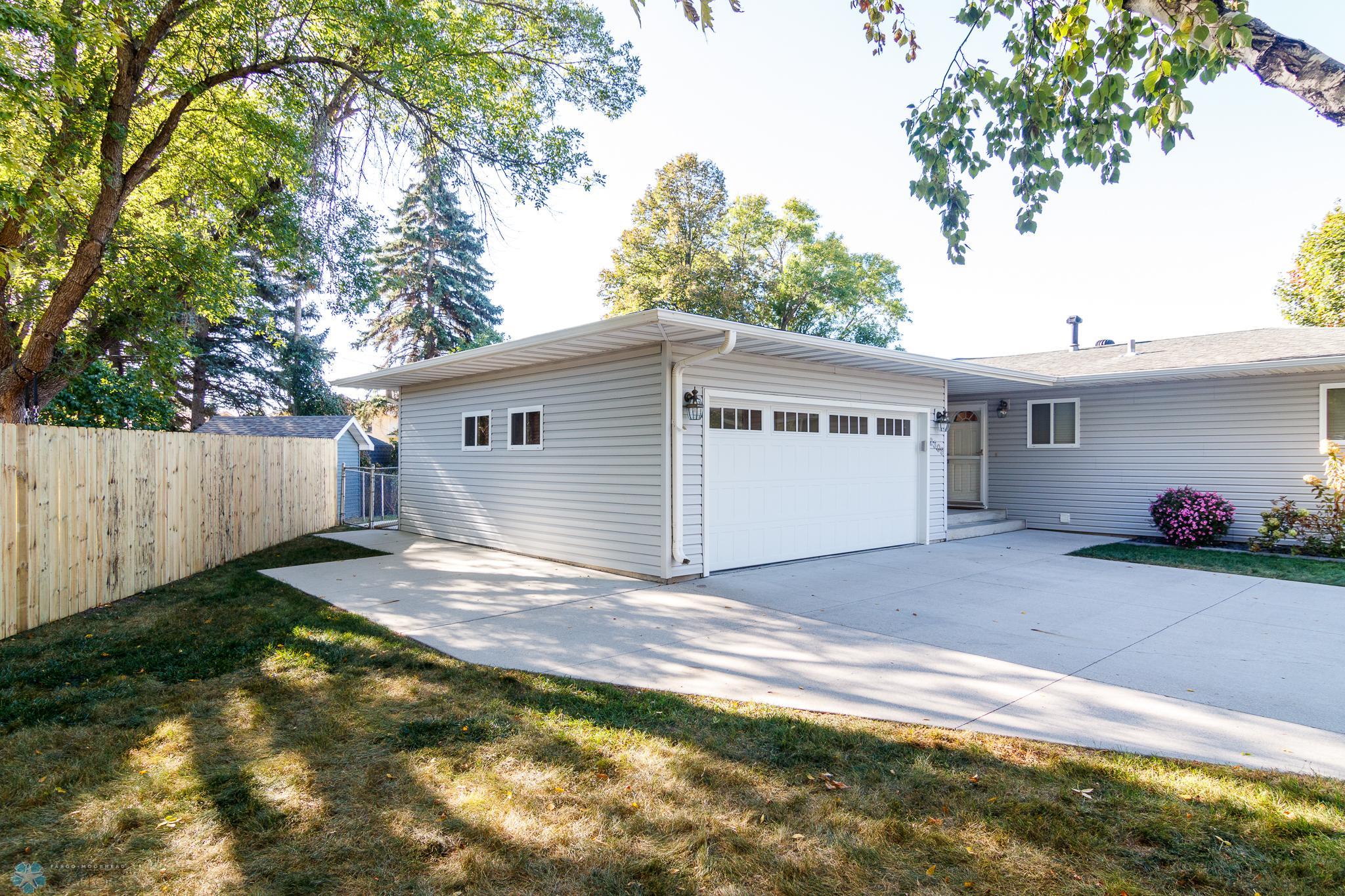 Concrete slab next to garage