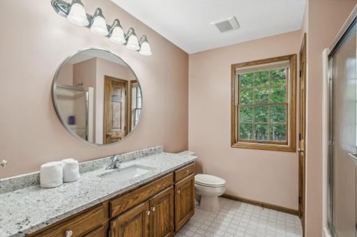 Second Upstairs 3/4 Bathroom w/ Granite and Tile Floors