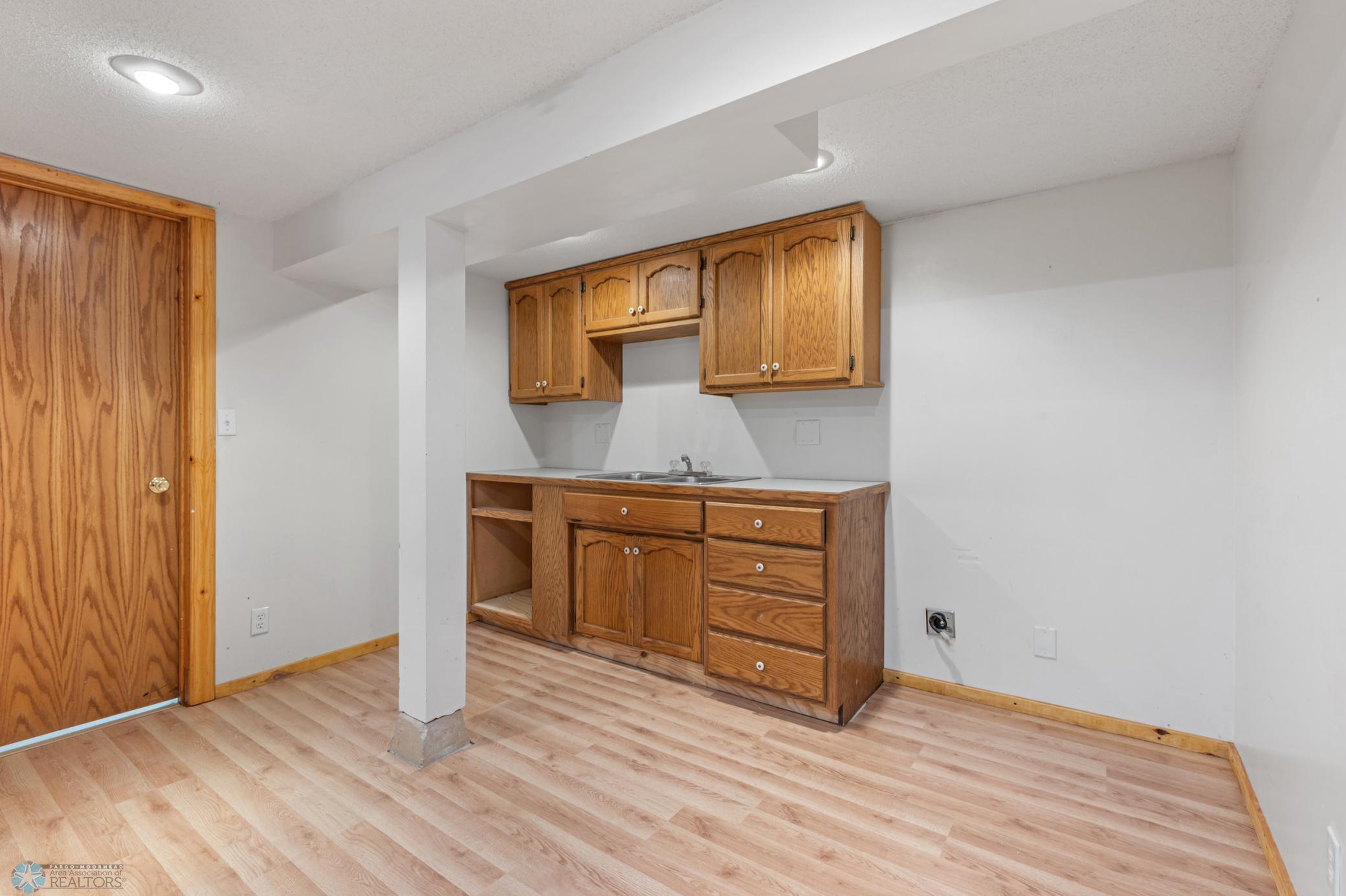 Basement rough-in wet bar