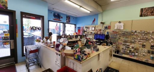 Front check-out area of store