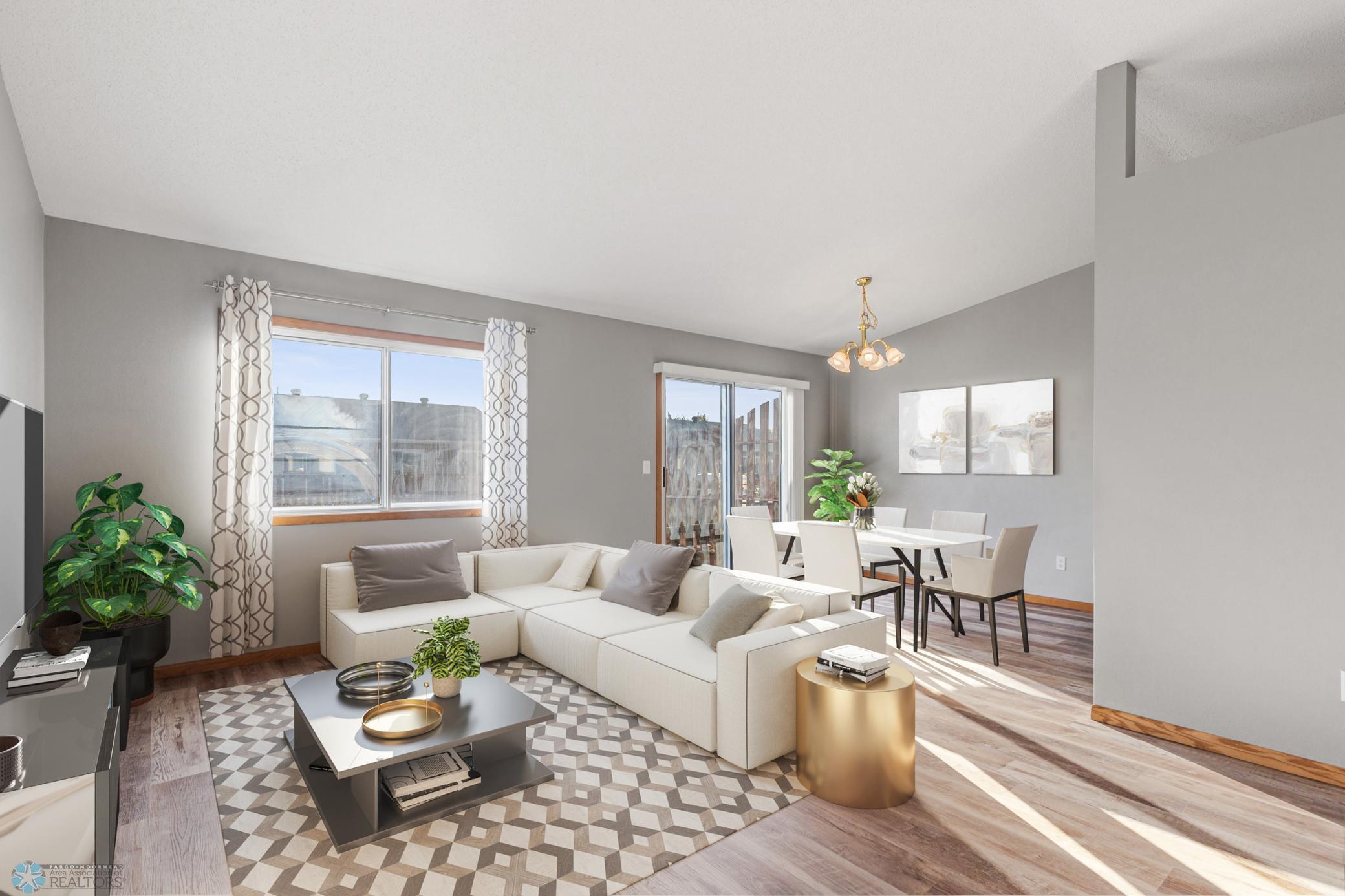 Virtually Staged - Living Room/Dining Area
