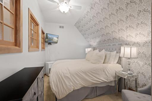 The guest suite has it's own spacious bedroom.