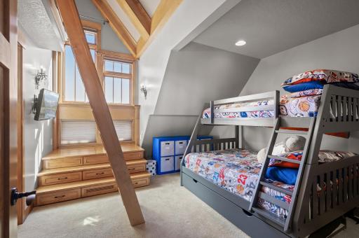 Both bedrooms include ample closet space and sun filled reading nooks.