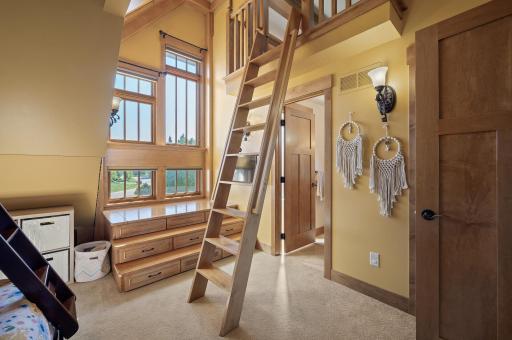 In addition, the two rooms share a whimsical play loft that enhances the creativity of this space.