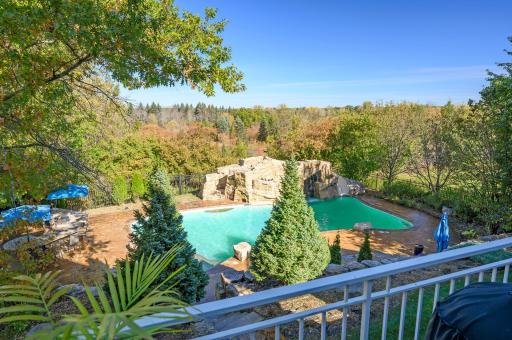 The main level deck offers breathtaking views, creating the perfect backdrop for outdoor living.