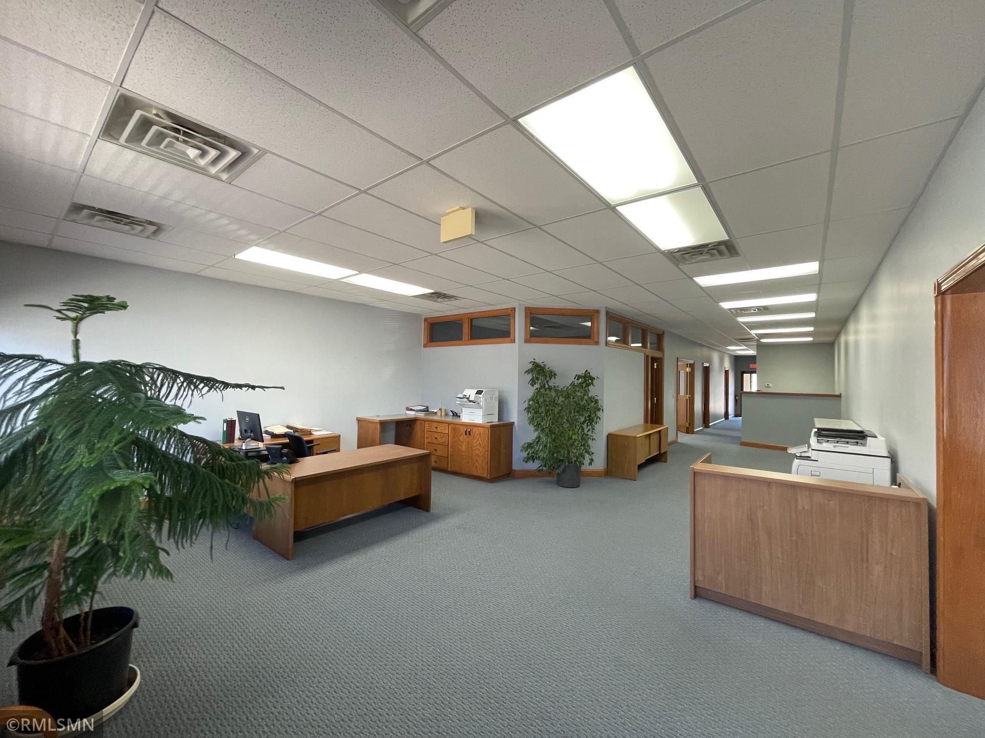 Ample lighting throughout the building.