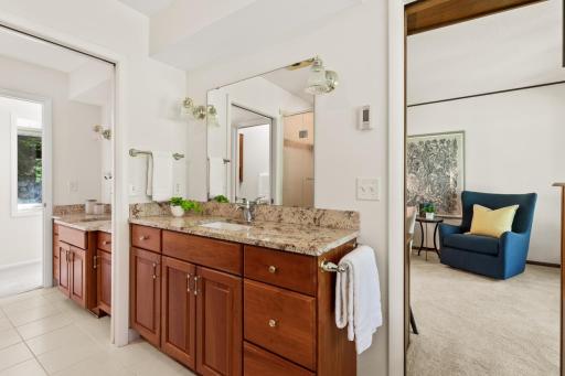 Updated Main Floor Bath leads into 2nd Bedroom/Office