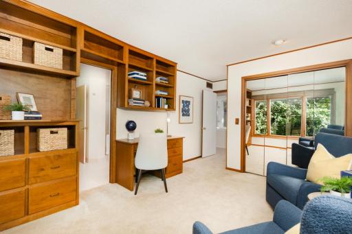 2nd Bedroom/Office with Built-ins - Main Floor