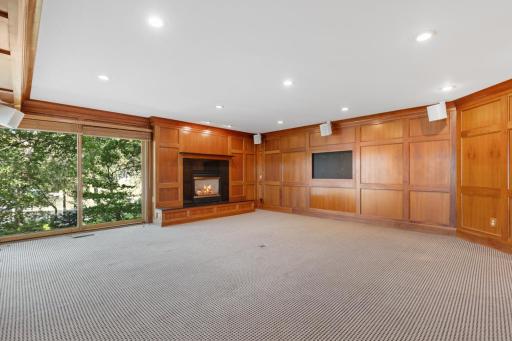 Family Room with Gas Fireplace - Lower Level