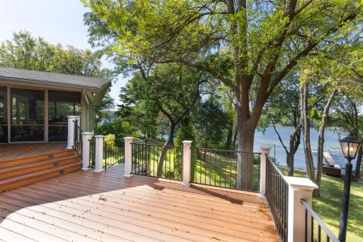 Updated Deck with Composite Decking and Spiral Staircase down to Yard