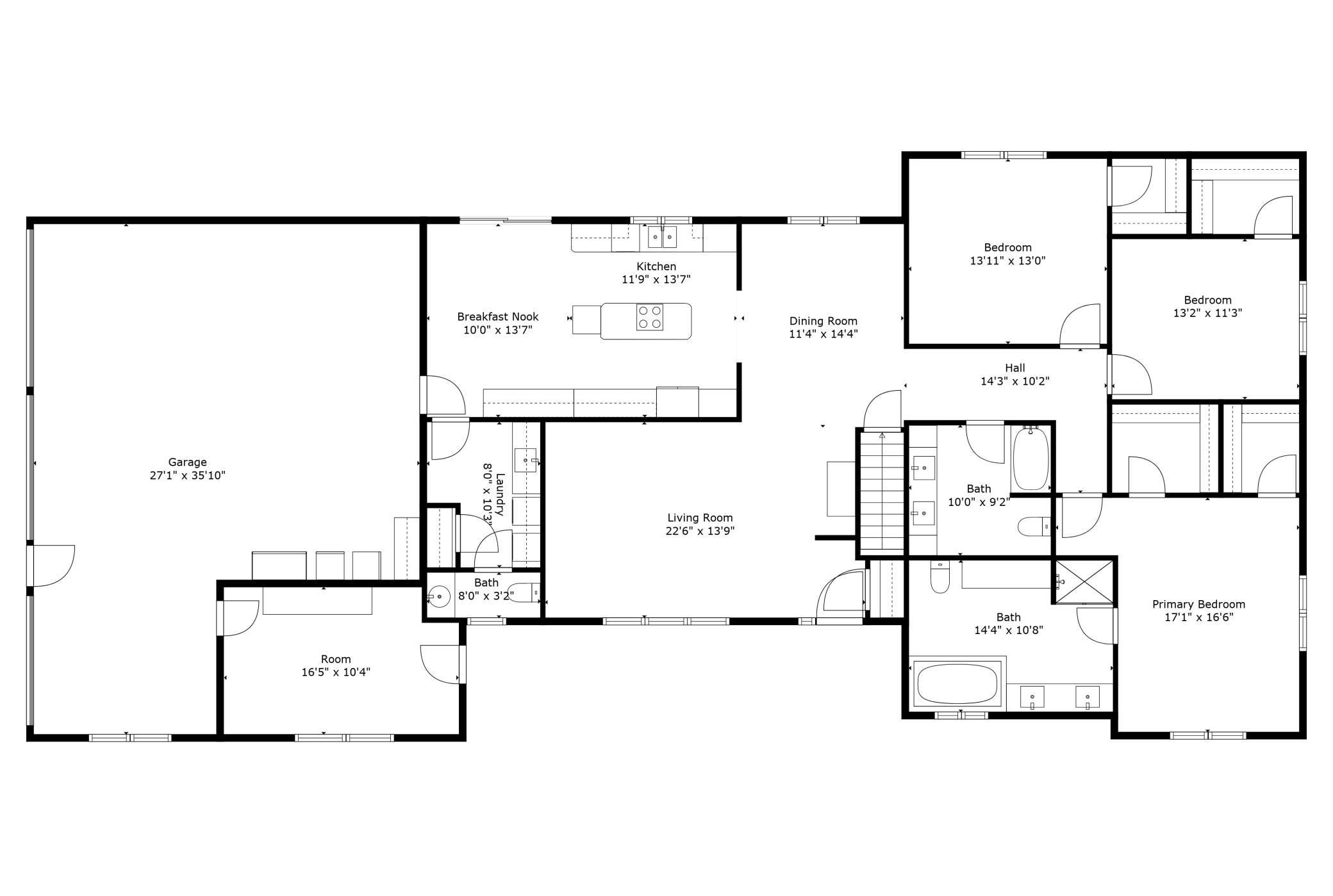 Main level floor plan.