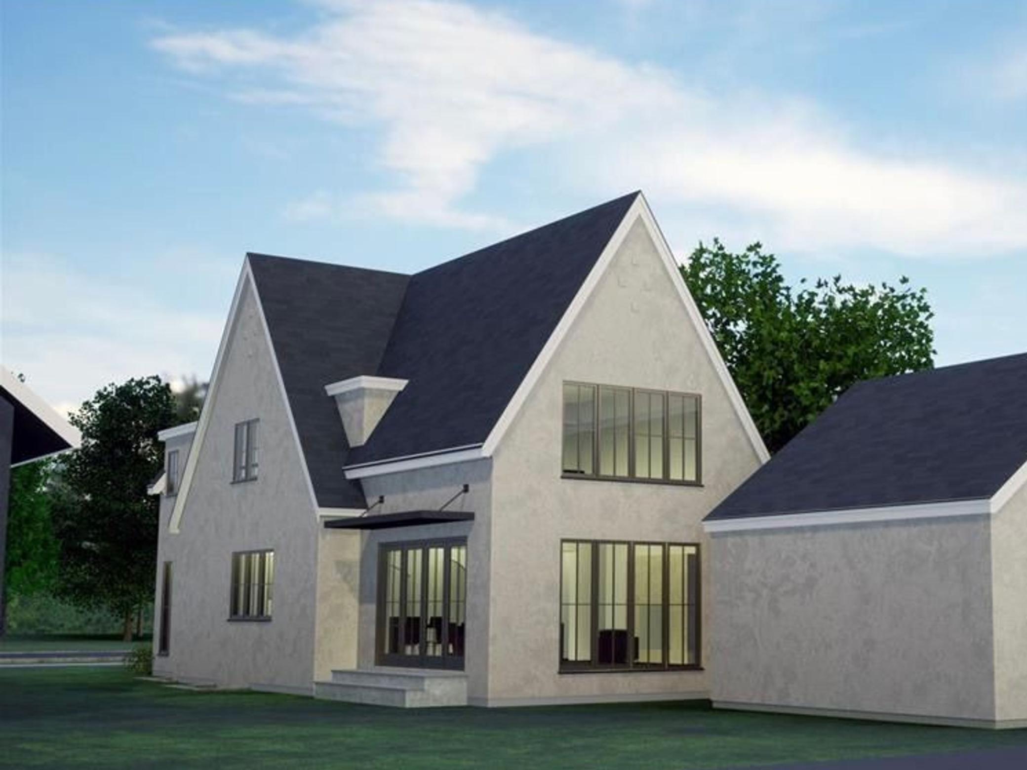 Design rendering of this custom home by w.b. builders.