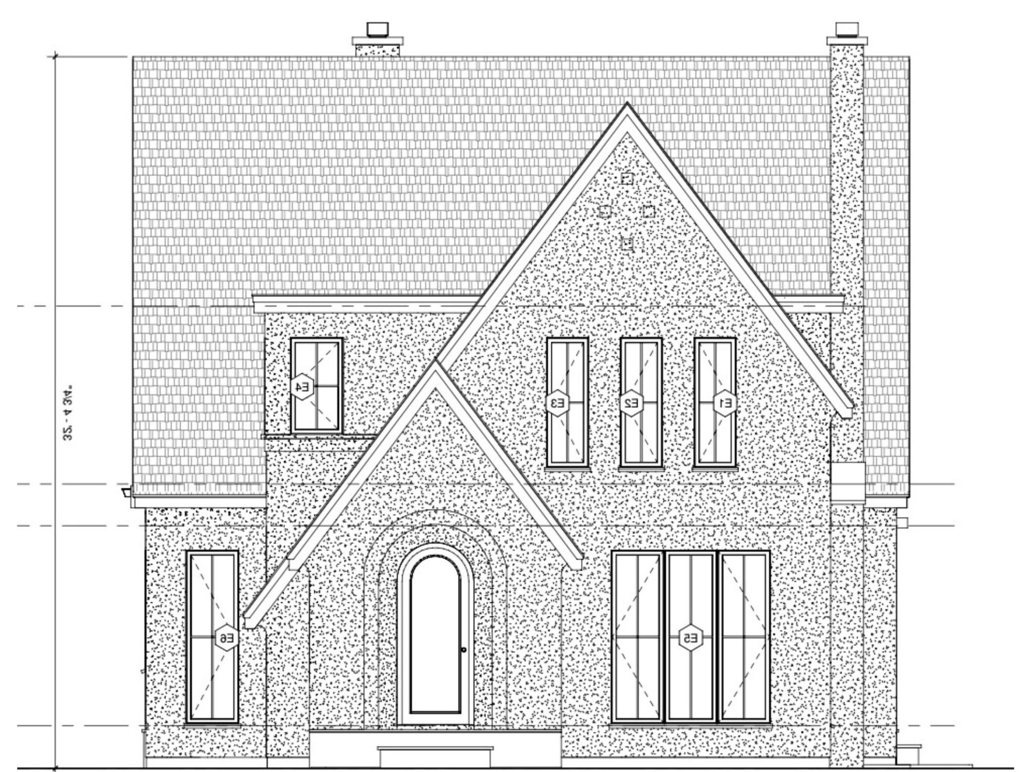 Design rendering of this custom home by w.b. builders.