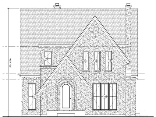 Design rendering of this custom home by w.b. builders.