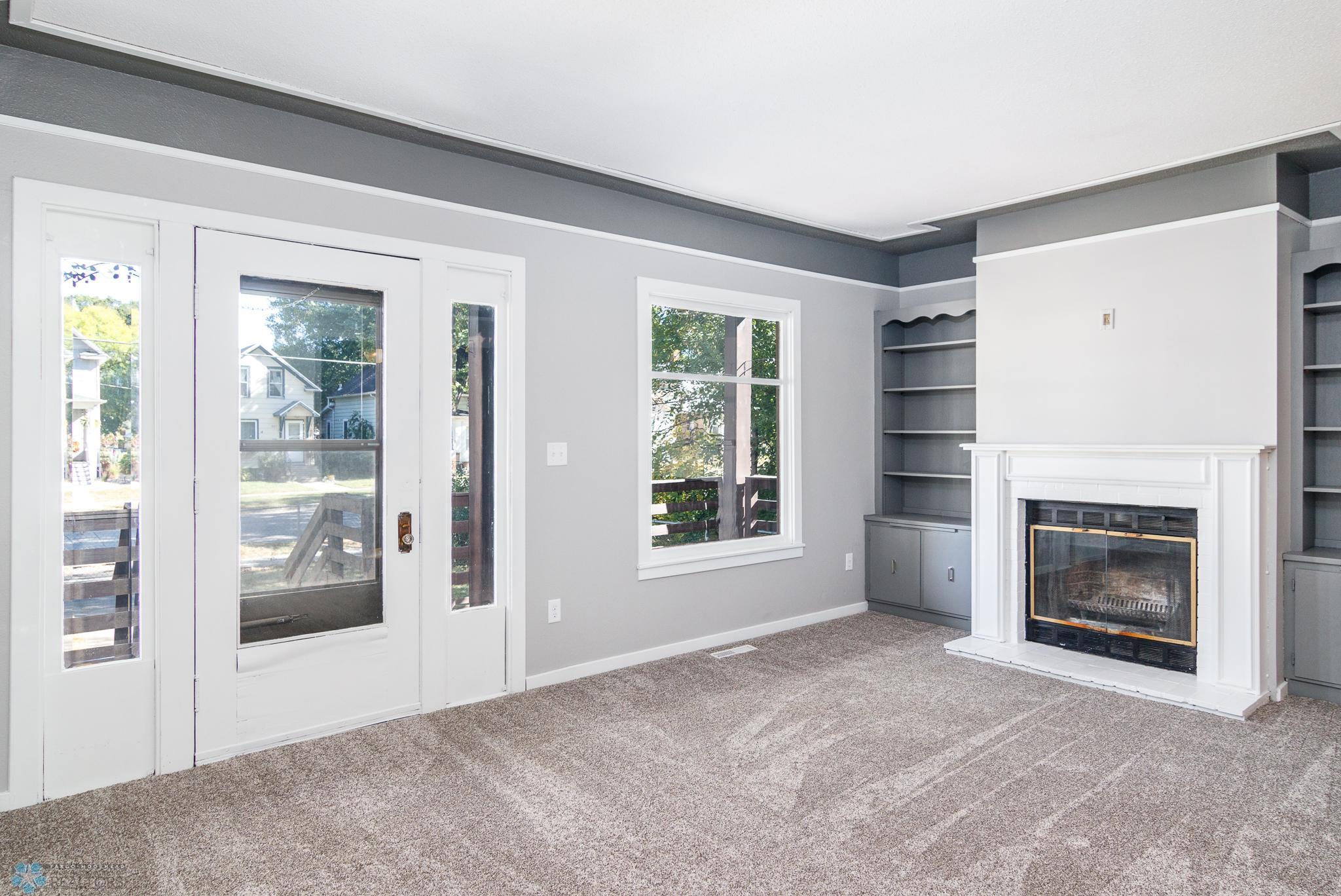 Living Room-Wood Firep6ace