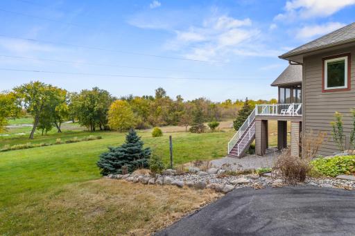 Great extension of the home's landscape is the Crow River.